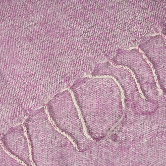 Detailfoto van sjaal lila