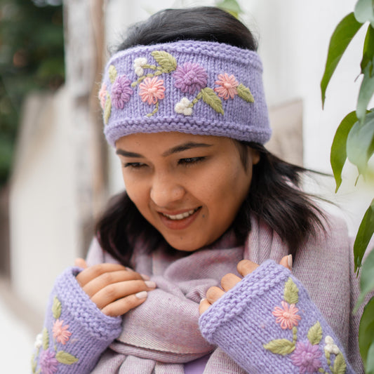 Haarband Flowers Lila