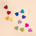 Felt Garland Heart Multicolor