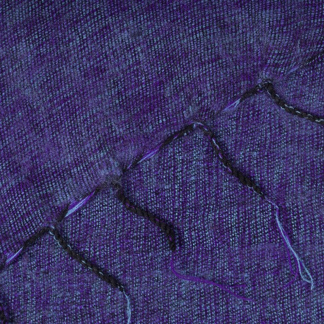 Detailfoto van plaid paars gemêleerd