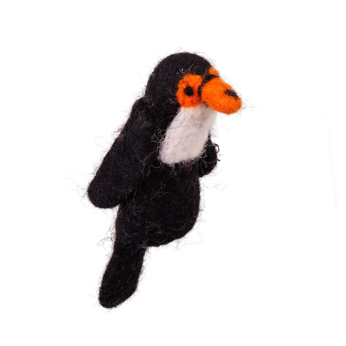 Detailfoto van vilten vingerpopje vogel: toekan