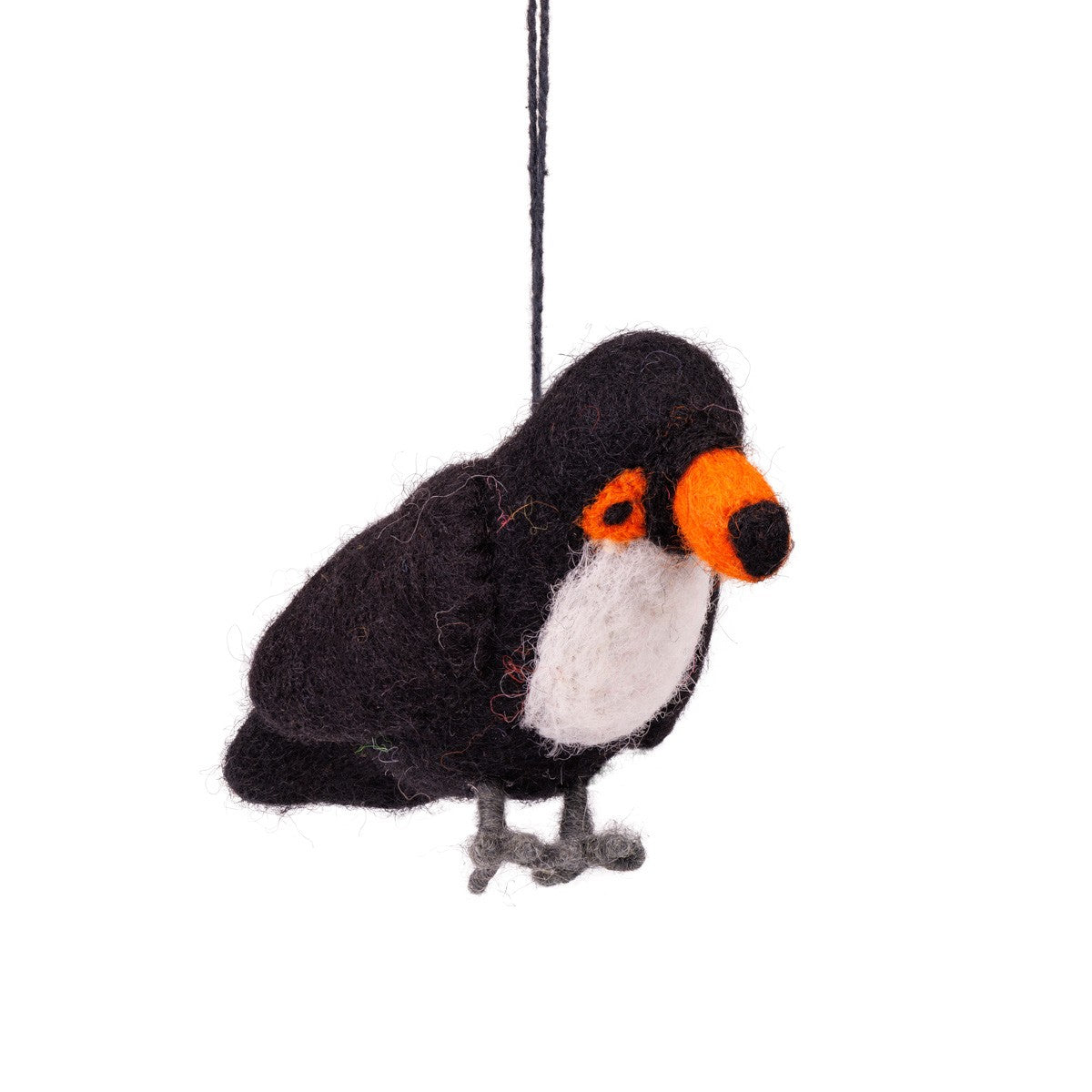 Detailfoto van vilten vogel: toekan