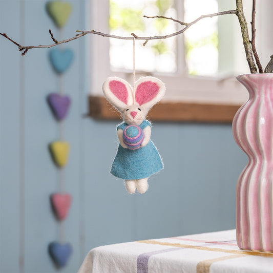 Hanger Haasje met Paasei Turquoise