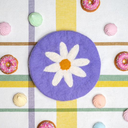 Onderzetter 20 cm Margrietje Lila