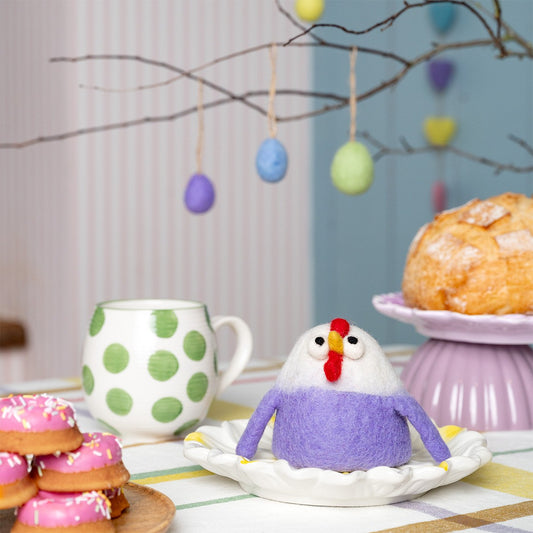 Decoratie Gekke Kip Pasteltinten Lila