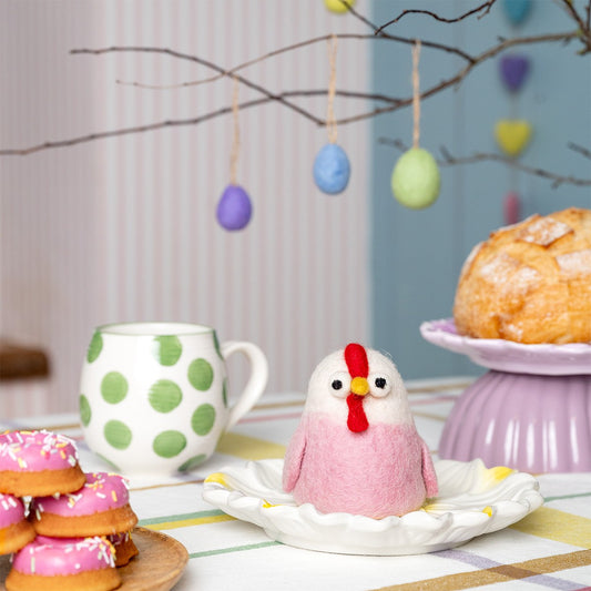 Decoratie Gekke Kip Pasteltinten Roze