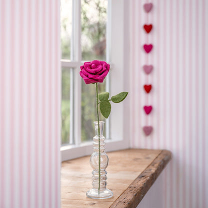 Vilten roos fuchsia