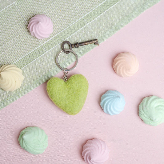 Sleutelhanger Hart Appelgroen