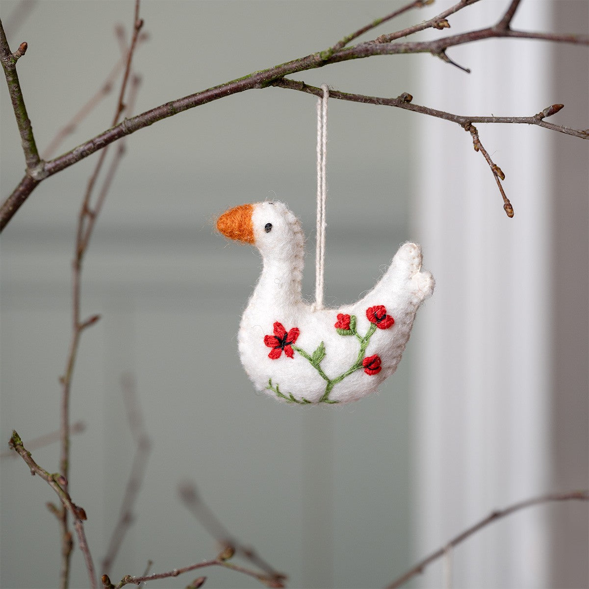 Gansanhänger mit Mohnblume im Angebot