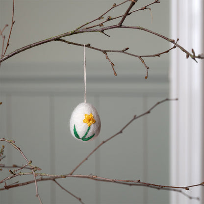Ornament Egg with Daffodil SALE