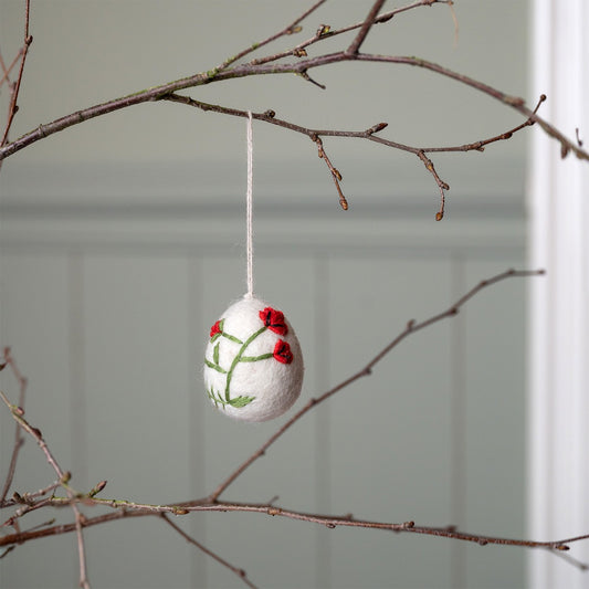 Ornament Egg with Poppy SALE