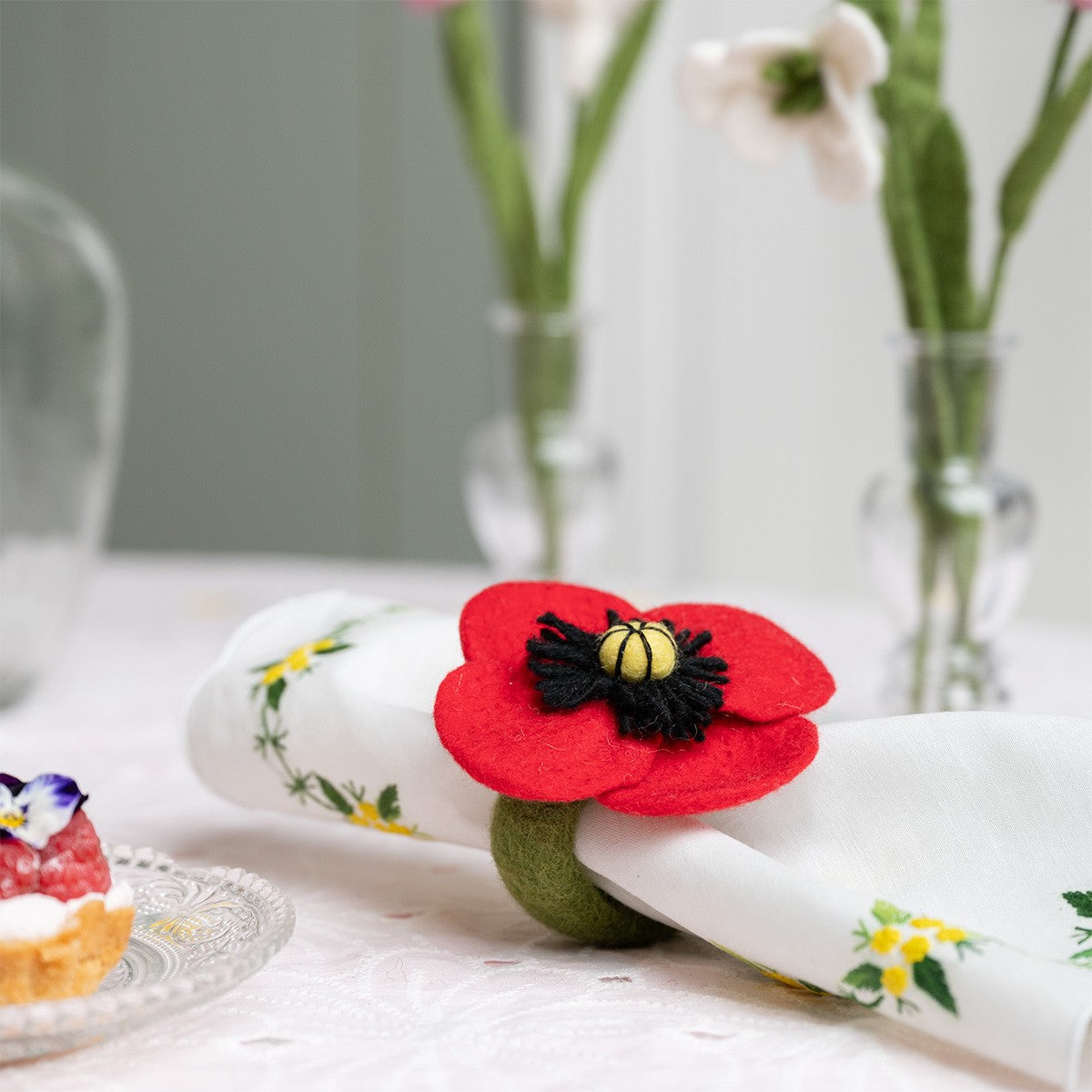 Mohnblumen-Serviettenring