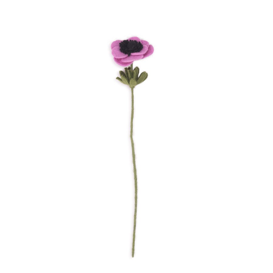 Detailfoto van vilten anemoon roze 6 st.