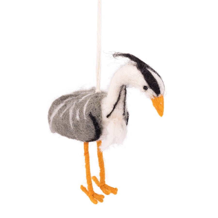 Detailfoto van vilten reiger