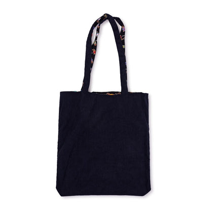 Detailfoto van vilten totebag teckel zwart