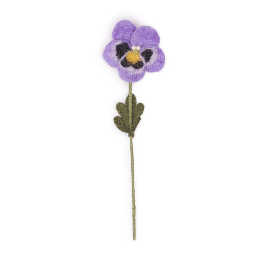 Detailfoto van vilten viooltje lila