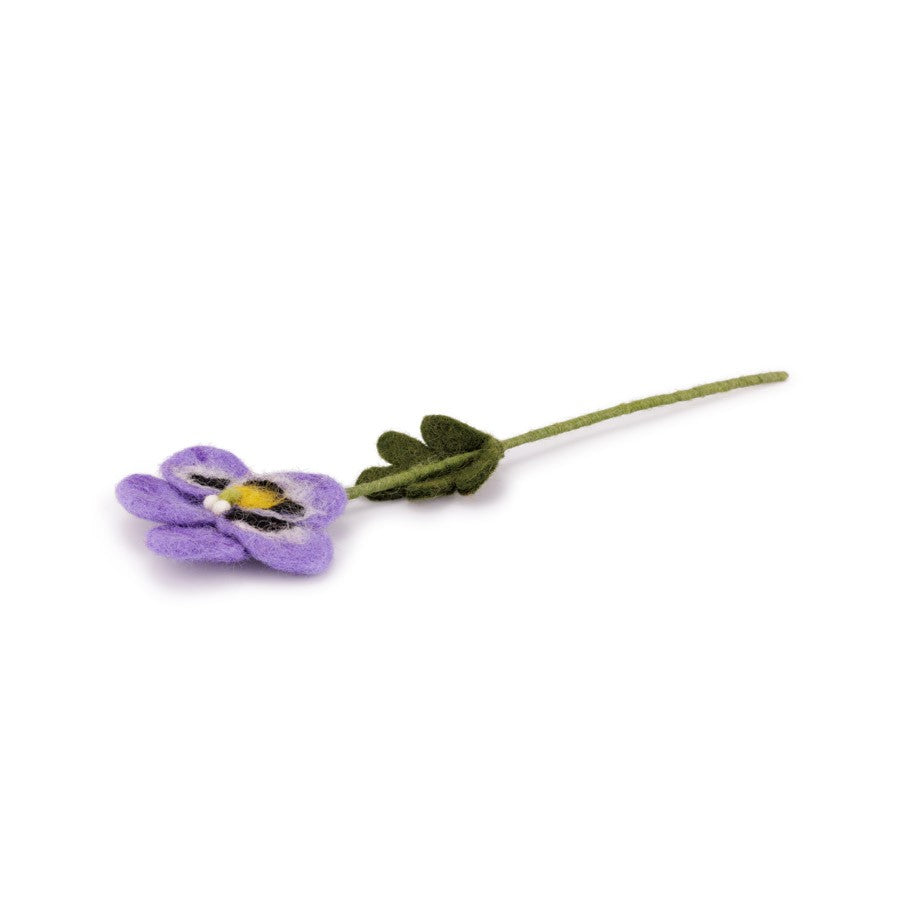 Detailfoto van vilten viooltje lila