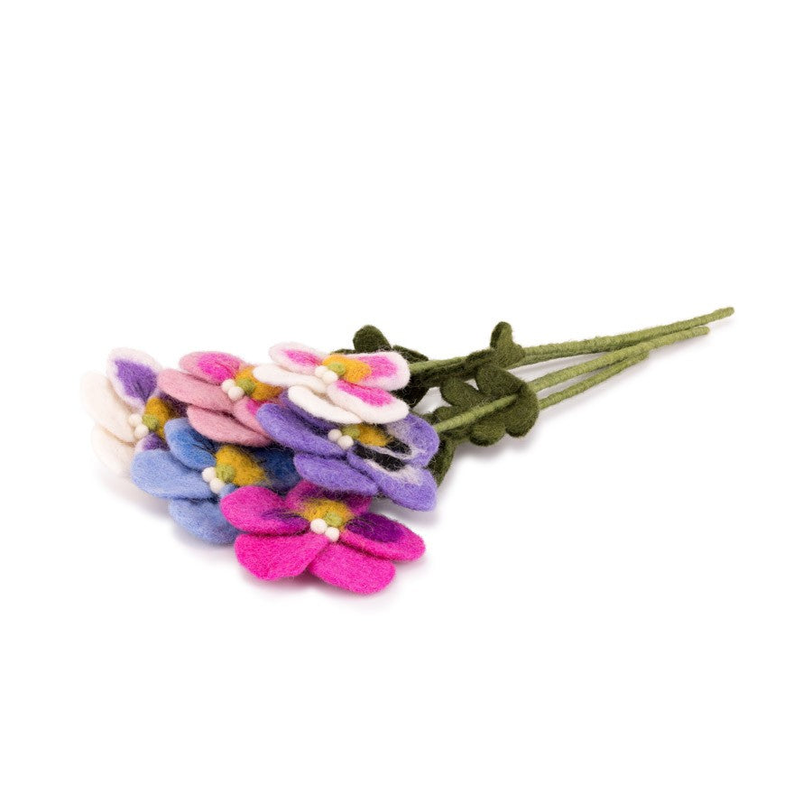 Detailfoto van vilten viooltje assorti 6 st.