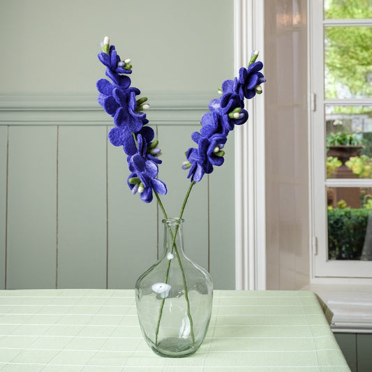 Vilten ridderspoor blauw