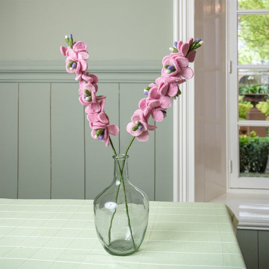 Vilten ridderspoor roze