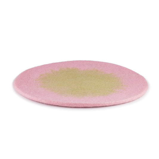 Onderzetter 35 cm Roze-Groen