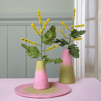 Vilten vaas roze-groen small