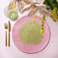 Onderzetter 35 cm Roze-Groen