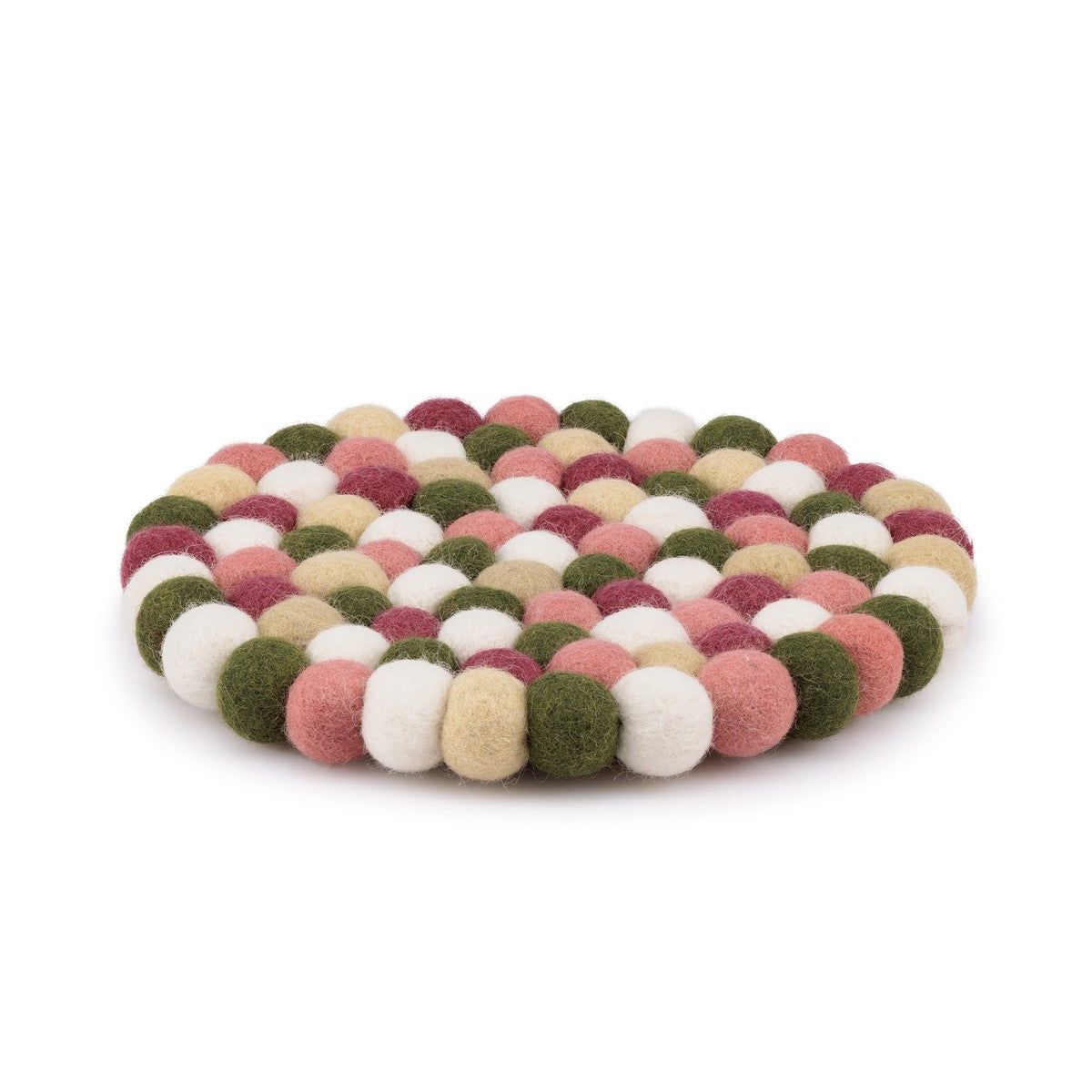 Detailfoto van vilten onderzetter vb 20 cm rond mistletoe dreams