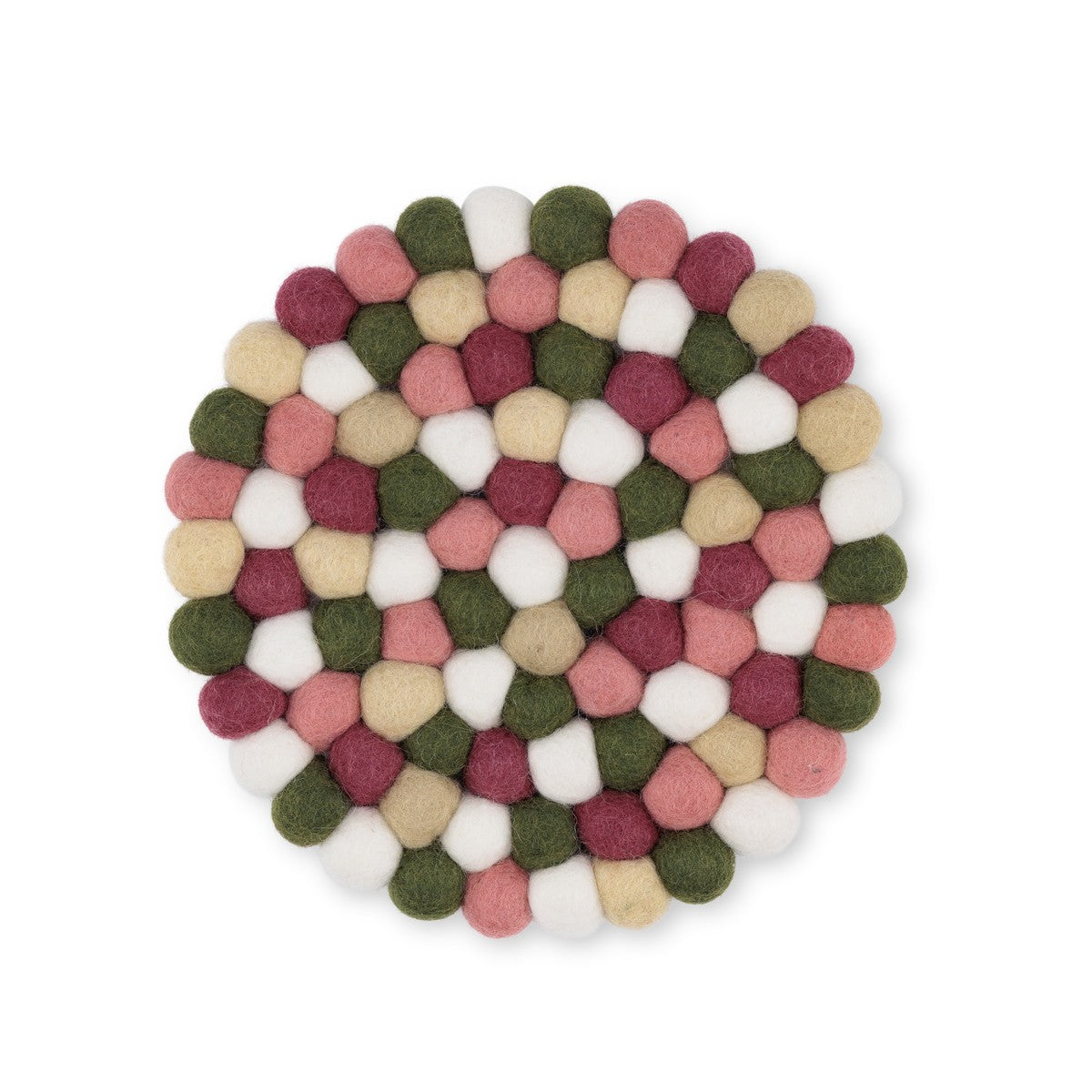 Detailfoto van vilten onderzetter vb 20 cm rond mistletoe dreams