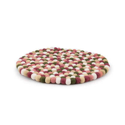 Detailfoto van vilten onderzetter vb 40 cm rond mistletoe dreams