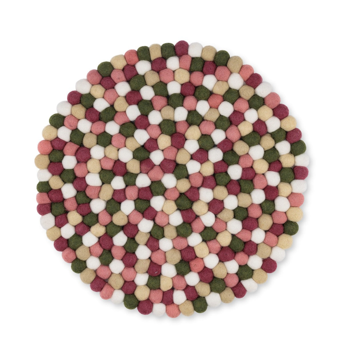 Detailfoto van vilten onderzetter vb 40 cm rond mistletoe dreams