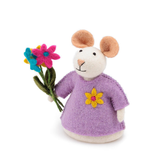 Decoratie Muis Bloemenmuis