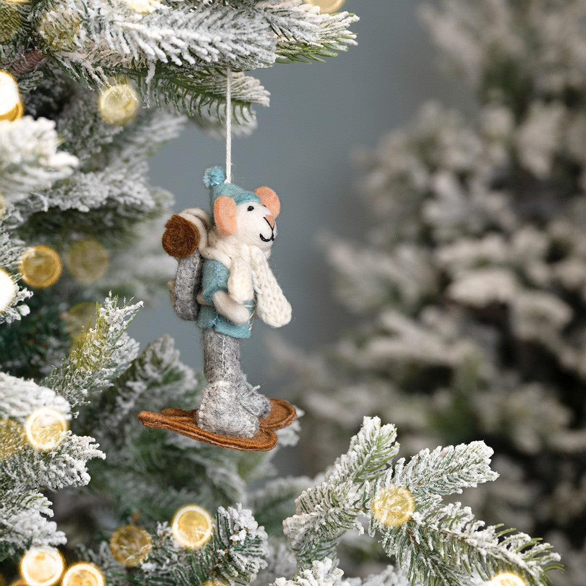 Hanger Muis Sneeuwwandelaar van vilt