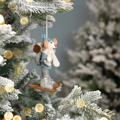 Hanger Muis Sneeuwwandelaar van vilt