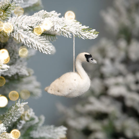 Hanger Winter Zwaan van vilt