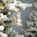 Ornament Winter Squirrel White