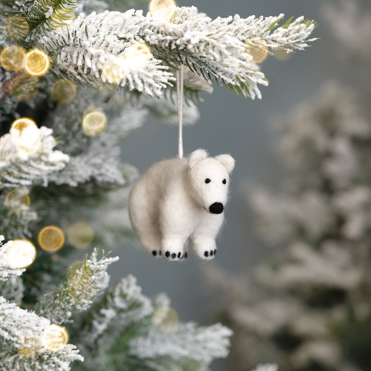 Hanger Winter IJsbeer van vilt