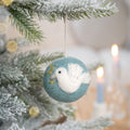 Kerstbal IJsblauw Vredesduif
