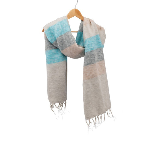 Sjaal Ibizablauw Crème