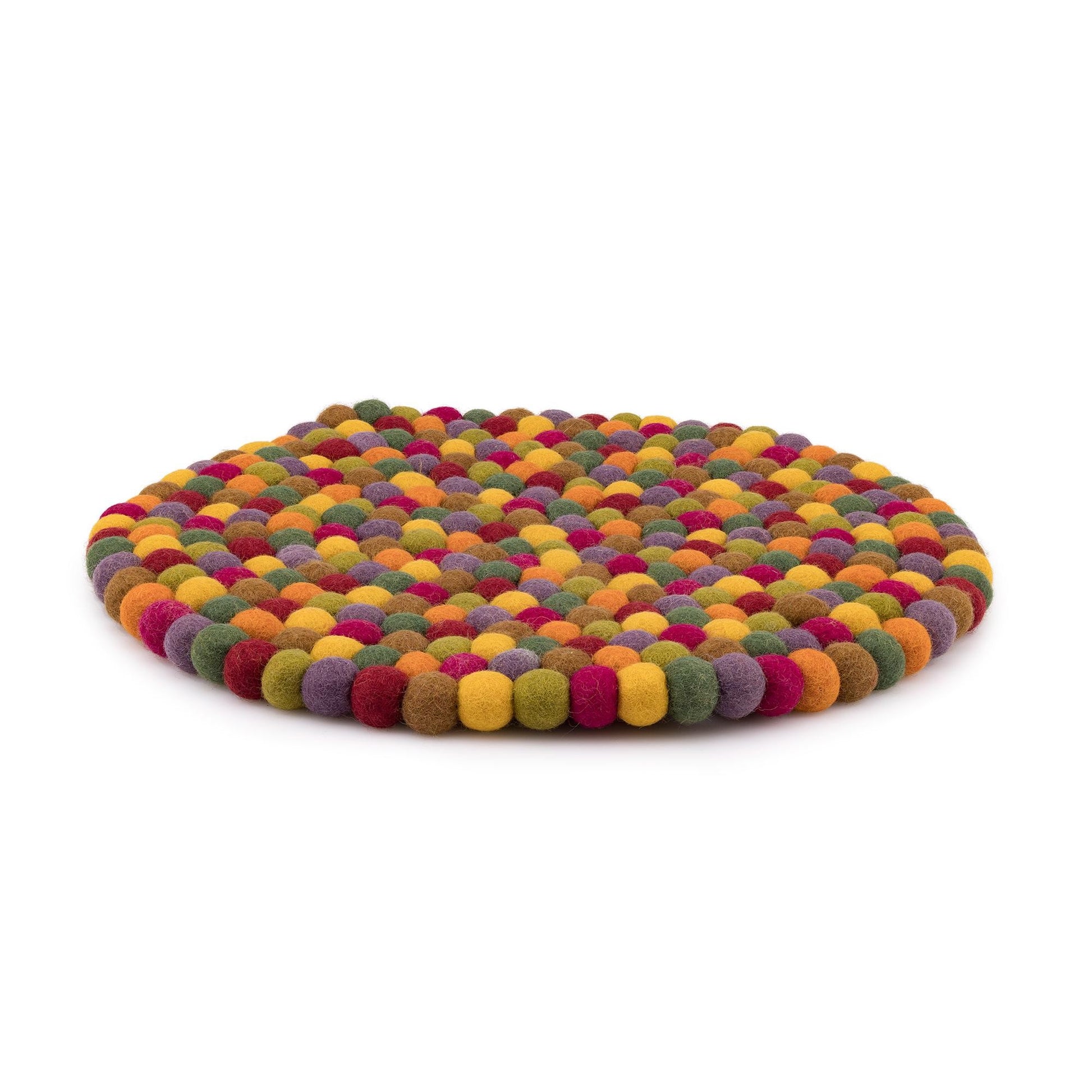 Detailfoto van vilten onderzetter vb 40 cm rond indian summer