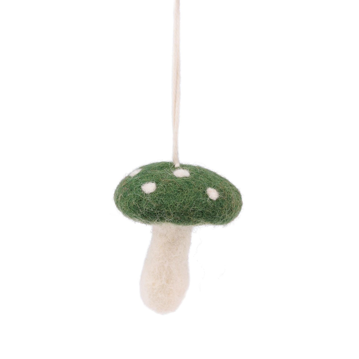 Detailfoto van vilten hanger paddenstoel indian summer medium groen