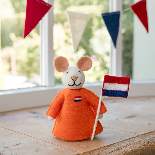 Decoratie Muis met Nederlandse Vlag
