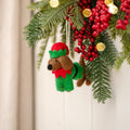 Dackel-Weihnachtself-Anhänger