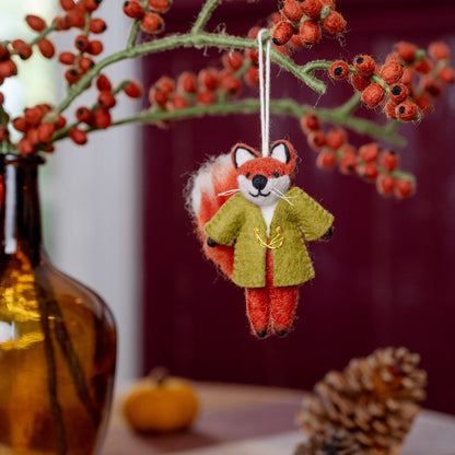 Vilten hanger vos indian summer lichtgroen