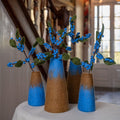 Kleine blaubraune Vase