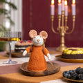 Decoration Mouse Hiker Cognac