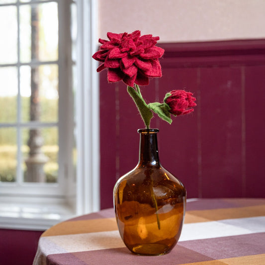 Vilten dahlia xl wijnrood