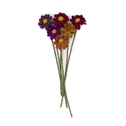 Detailfoto van vilten herfst margrietje assorti 6 st.