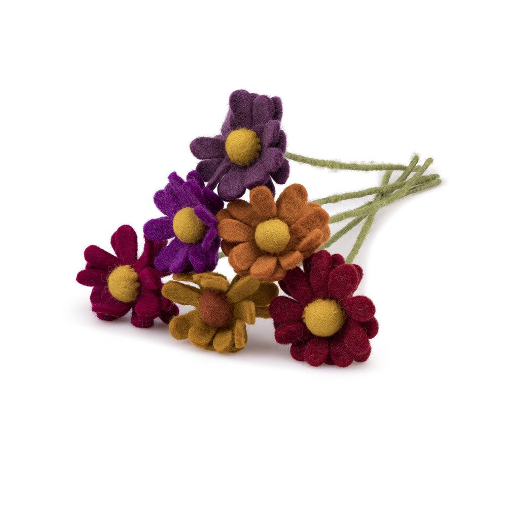 Detailfoto van vilten herfst margrietje assorti 6 st.