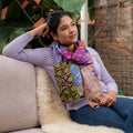Sari Scarf Patchwork Purple Shades